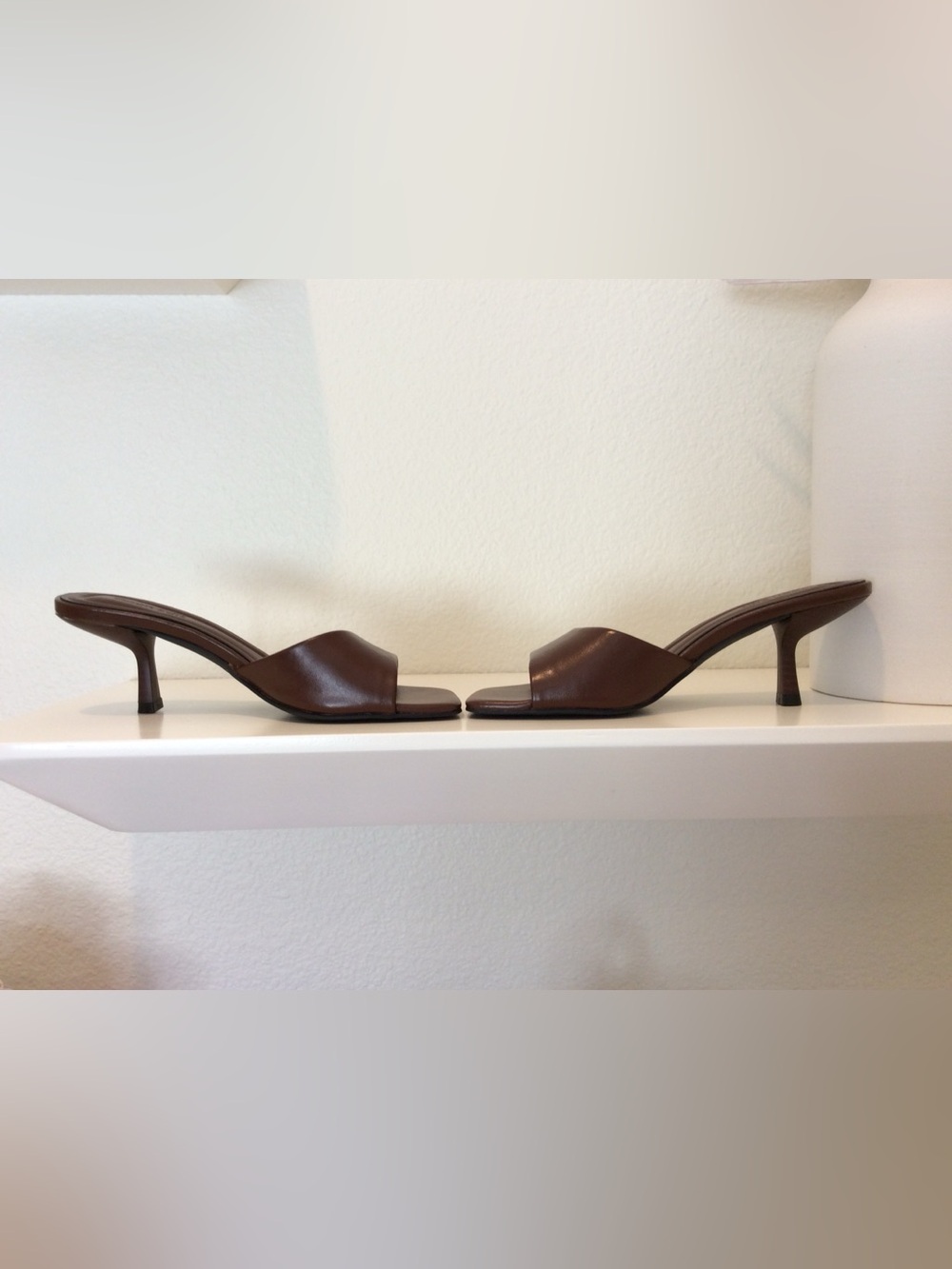 Open Edit Charlie Heel Slide Sandals in Brown - Size 5.5 - NWOT - Picture 7 of 12